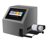 Imprimante Jet d'Encre TIJ OM1 de Bureau pour Bouteilles et Logos, Machine de Codage de Date d'Expiration et de Lot, Imprimante de Caractères pour Surfaces Concaves