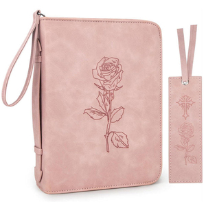 Accesorios Bíblicos Cristianos para Niñas, Funda de Biblia de Moda en Cuero Sintético BSCI, Estuche para Biblia Grande en PU con Diseño Minimalista en Relieve - Product Image 1