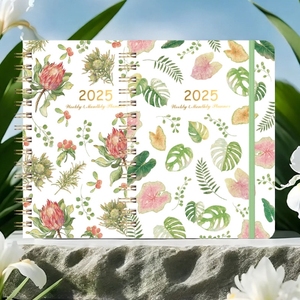 2025 A5 Stylish Spiral <b>Notebook</b> Custom Logo Printed Leather Cover Weekly Planner for Personalized Planning Promotional - Product Image 3