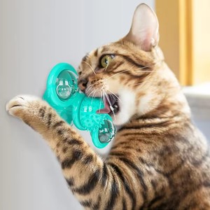 Đa Chức Năng <span class=keywords><strong>Catnip</strong></span> Tương Tác Mèo Đồ Chơi Quay Cối Xay Gió Bàn Xoay Mèo Đồ Chơi Với Cốc Hút - Product Image 5