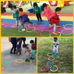 Scuola materna hopscotch ring set gioco di allenamento agili giocattoli sensoriali