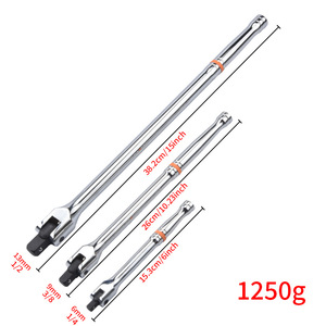 <b>Socket</b> Wrench <b>Extension</b> Lever 1/2 In Sliding Head Industrial Grade CR-V Alloy Steel Hot Forging Plating - Product Image 5