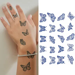Water Transfer Long Lasting Butterfly Semi permanent Temporary Tattoo /Tatu Sticker 2 week Tattoo Markers