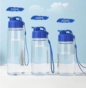 Botella de Agua Transparente de Tritán de 500 ml, a Prueba de Fugas, Libre de BPA, Reutilizable, con Cordón para Beber Directamente, para Gimnasio, Viajes, Aire Libre, Unisex - Product Image 2