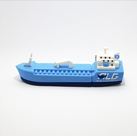 Flashdisk PVC Bentuk Kapal Besar 16GB, Hadiah Flashdisk Karet Bentuk Perahu 8G, Memori USB Kapal Custom