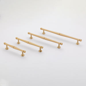 Poignées de meubles de cuisine en laiton de style européen moderne et luxueux, poignées de tiroir pour la maison, la villa, installation facile, design 3D - Product Image 3