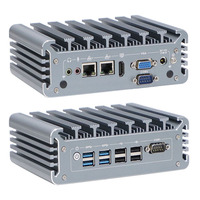 Partaker Mini PC sans ventilateur I5 7287U 7360U I5 8350U I7 10610U DDR4 Dual LAN VGA HD 4USB3.0 4USB2.0 2COM RS232 Industrial Box PC