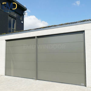 Portes de garage de luxe avec verre givré sans cadre pour patios - Product Image 1