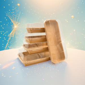 Stile giapponese usa e getta riciclabile resistente ai grassi vassoio di carta Kraft per il Sushi e pasticceria imballaggio per gli zuccheri - Product Image 4