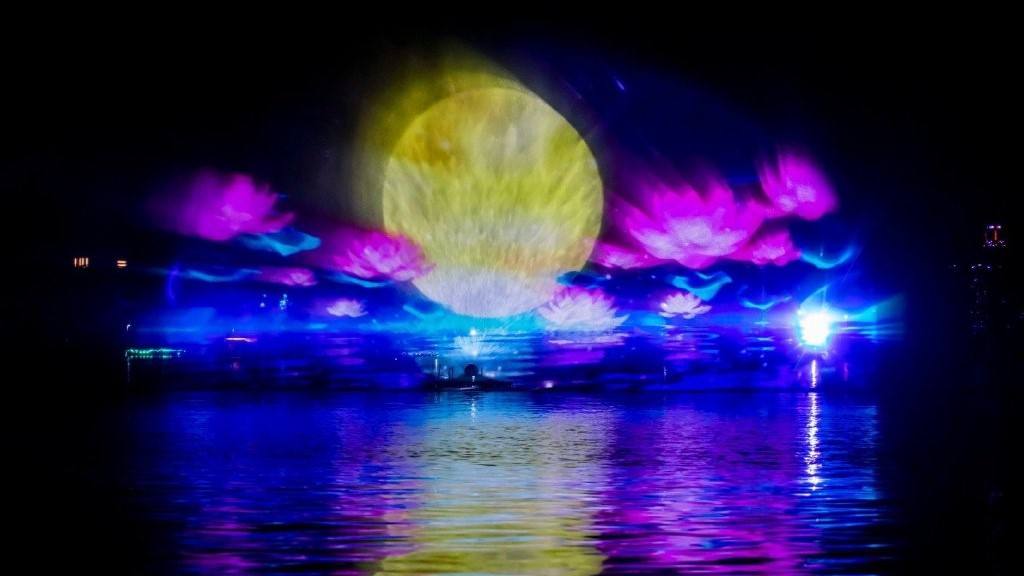 Rideau d'eau de projection