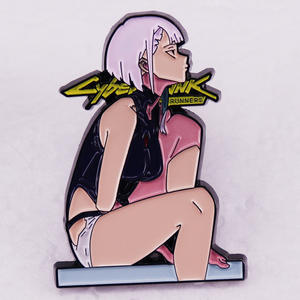 Fabricant de broches en gros personnalisé en métal jolie fille épinglette insigne <span class=keywords><strong>sexy</strong></span> dame épingles en émail doux - Product Image 3