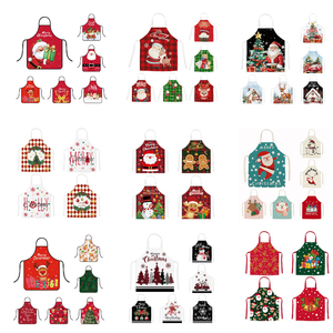 Delantales de Cocina Navideños, Ideales como Regalo para <span class=keywords><strong>Adultos</strong></span> y Niños, Delantal de Cocina con Estampado de Dibujos Animados, Transpirable y Antimanchas - Product Image 1