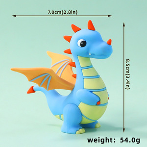 ชุดตกแต่งเค้กวัน<span class=keywords><strong>เกิด</strong></span>เด็ก ลายการ์ตูนไดโนเสาร์น่ารัก ทำจากยางนิ่ม อุปกรณ์ตกแต่งหน้าเค้ก - Product Image 5