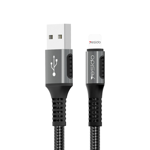 Ca36 yesido QC sạc 1.2m Loại C Cáp dữ liệu dòng 5A nhanh phí điện thoại di động Cáp USB - Product Image 3