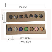 Cat-Eye Steen Halfedelsteen Graveren 7 Chakra Symbolen Healing Sets Voor Yoga Meditatie Rekei Mindfulness