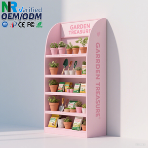 ชั้นวางสินค้าเคลื่อนที่สำหรับร้านค้า<span class=keywords><strong>ป</strong></span>ลีก ร้านเสริมสวย ร้านขายเครื่องสำอาง ทำจากกระดาษแข็งรีไซเคิล เป็นมิตรกับสิ่งแวดล้อม พร้อมไฟ LED และโลโก้ - Product Image 1