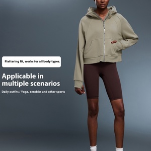 Suéter Cárdigan con Capucha para Mujer, Ligero, Cortavientos, Forrado de Felpa, para Otoño e Invierno, Estilo Deportivo Informal, Holgado y Combinable - Product Image 3