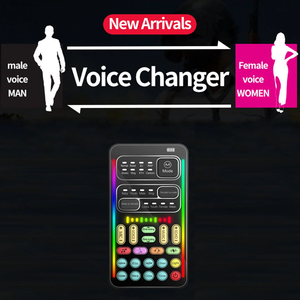 Nouveau changeur de voix <span class=keywords><strong>portable</strong></span> multifonctionnel I9 Mini carte son <span class=keywords><strong>portable</strong></span> avec 8 effets sonores changements sonores - Product Image 2