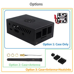 Neues orange farbenes <span class=keywords><strong>Pi</strong></span> 3B-Metallgehäuse Schwarze Aluminiums chale mit optionaler Lüfter antenne für neue Version Orange <span class=keywords><strong>Pi</strong></span> 3B nach Mai 2024 - Product Image 3