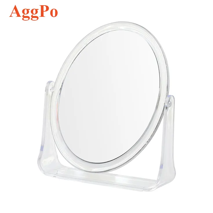 Transparent Base Double Sided Magnifying Makeup Mirror Self Standing Mirror 1X 3X Makeup Vanity Mirror Desktop MakeアップGlass