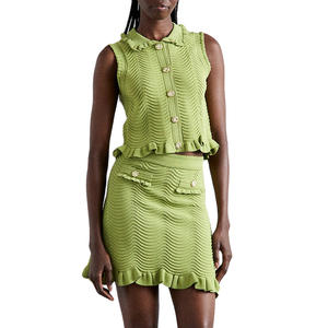 คอ<span class=keywords><strong>ล</strong></span>เลคชั่นสตรีทแวร์ฤดูร้อน2026กระโปรงถักมิ<span class=keywords><strong>น</strong></span>ิระบายแข<span class=keywords><strong>น</strong></span>กุดมีระบายชุด2ชิ้นกระดุมบูติก - Product Image 1