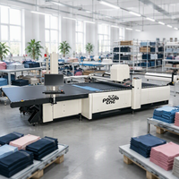 Machine de découpe industrielle multicouche CNC PANDA pour tissus, découpeuse automatique de vêtements à couteau droit, machine de découpe de vêtements