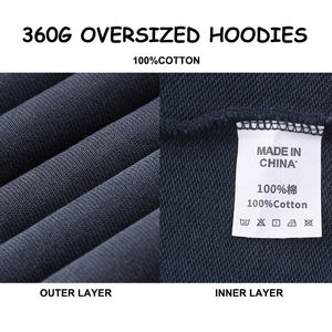 Fabricantes 360 gramos de peso pesado Casual Sport Active Crewneck Men Snow Faded Acid Wash Sudadera de manga larga de gran tamaño - Product Image 3