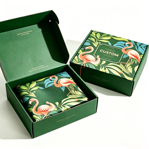 Custom Logo Double-Side Printed Corrugated Mailer <b>Box</b> - Flat Pack Varnishing Recyclable Paper <b>Box</b> for Scarves & Shawls Wholesale - Product Image 1