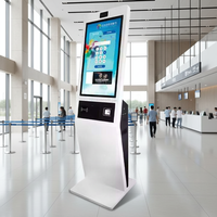 Máquina de Pedidos de Comida Rápida con Pantalla Táctil de 21.5 Pulgadas, Kiosco de Pago con Código QR e Impresión Automática de Recibos