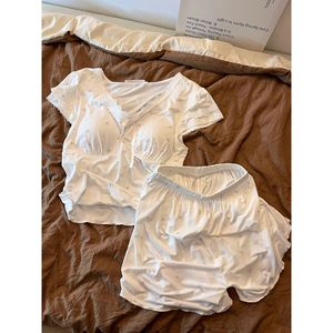 <span class=keywords><strong>Ensemble</strong></span> de pyjama <span class=keywords><strong>chic</strong></span> d'été pour femmes, pyjama en dentelle, vêtements de <span class=keywords><strong>nuit</strong></span>, vêtements de détente - Product Image 3