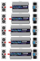 HOULI 24V 5000W 6000W 7000W Onduleur Solaire Hors Réseau avec Contrôleur et Transformateurs, Sorties Multiples 12V vers 220V 5KW