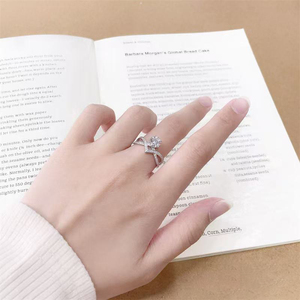 <span class=keywords><strong>Bague</strong></span> en diamant de laboratoire en forme de V croisée, plaqué or blanc 18 carats, design unique, de créateur, pour femme, haute joaillerie - Product Image 5