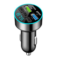 Lecteur MP3 BT pour voiture 15w-66wPD, transmetteur FM, chargeur de voiture multifonctionnel à charge rapide BT