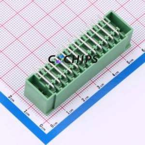 DB2ERHBM-3.81-2*12P-GN Plug-in Terminal Block Bent Lead Through Hole,P=3.81mm Board-to-Board / Socket Closed Screw Fixing 2x12P - Product Image 2