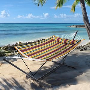 Foot Stand Popular Style Hanging <b>Hammock</b> Sturdy Double <b>Hammock</b> Quality <b>Hammock</b> for Camping - Product Image 5