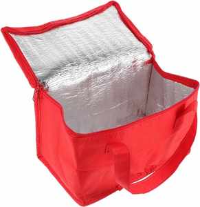 Sac isotherme personnalisé réutilisable pour boissons de plage, vin, sac de shopping rouge, sac de transport portable, sac isotherme pour le camping, sac à déjeuner - Product Image 1