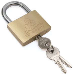 Candado de latón y mármol fino - Product Image 1