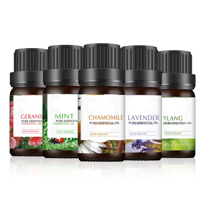 Groothandel Oem Private Label Huishoudelijke Kerst Gift Olie Set Ultrasone Aromatherapie 10Ml Essentiële Aroma Olie Voor Aroma Diffuser