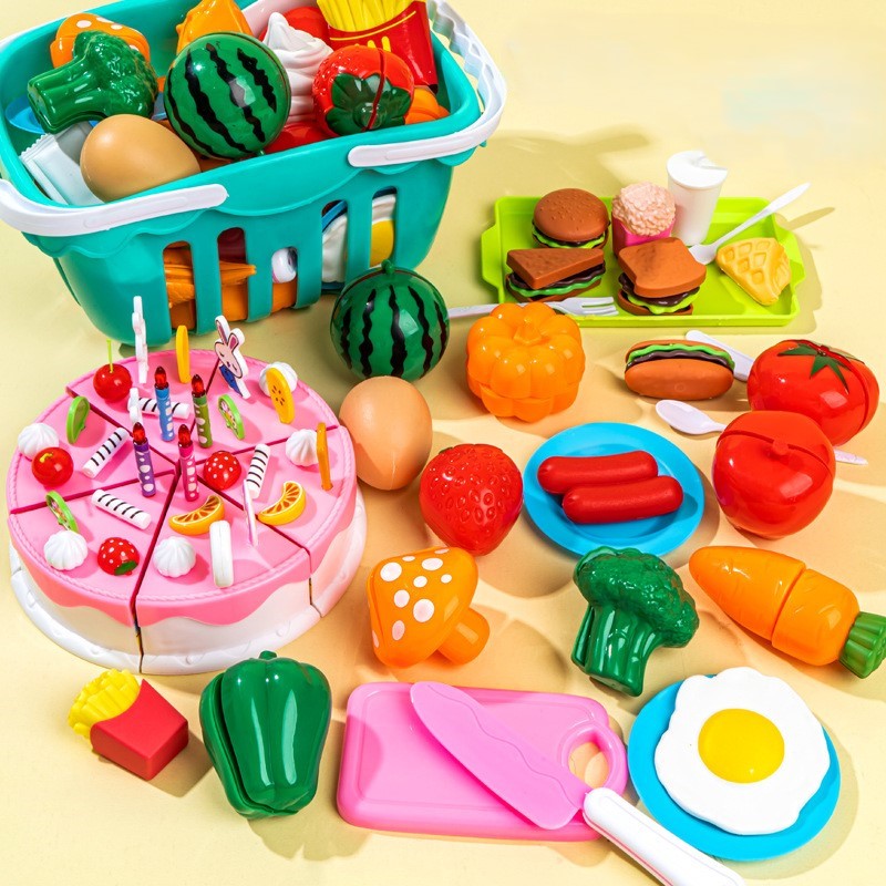 68 pieces of cake, cut into pieces