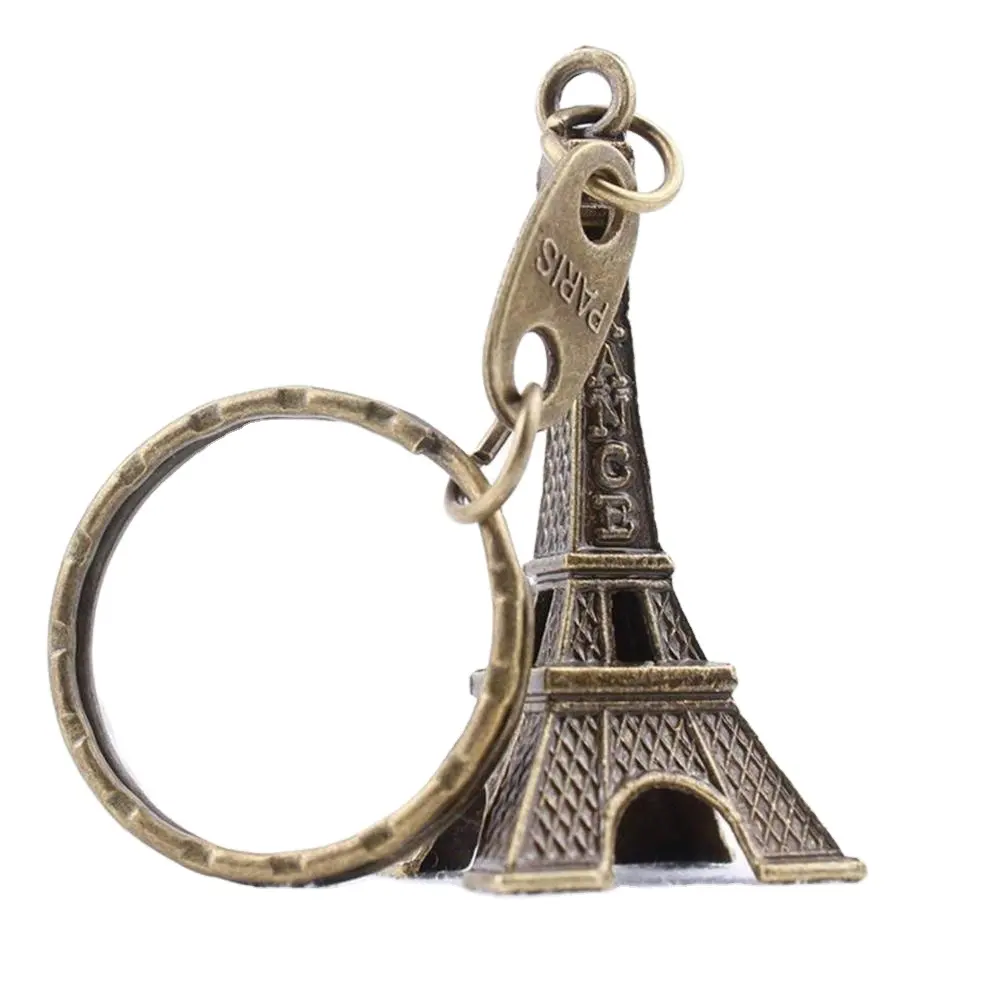 Nizza Metall Paris Geschenk Schlüssel ring Eiffelturm Zink Schlüssel bund 3D Frankreich Souvenir Geschenk kette