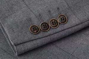 Bộ 3 Món Áo <span class=keywords><strong>Blazer</strong></span> Dáng Ôm Thời Trang Màu Xám Đậm Bộ Áo Cưới Ve Áo Đỉnh Cao Trang Trọng Bộ Vest Nam Tiệc Cưới Terno Masculino - Product Image 4