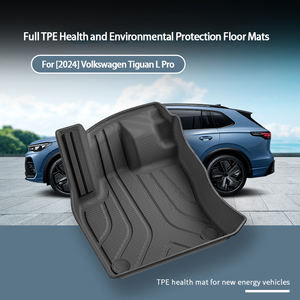Tapis de sol TPE 100% écologiques + tapis de coffre + housses de dossier de siège pour VW <span class=keywords><strong>Tiguan</strong></span> L/<span class=keywords><strong>Allspace</strong></span> L Pro 2024 - Ajustement personnalisé 3D - Product Image 3