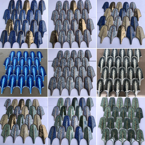 Hình lục giác Gạch Mosaic phòng tắm nhà bếp backsplash thassos trắng đá vàng kim loại đồng thau bằng tia nước đá cẩm thạch nghệ thuật hoa gạch - Product Image 6