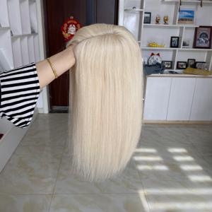 ท็อปเปอร์ผมไหมแบบสวมใส่ประจำวันพร้อมผมรัสเซีย รุ่น HT-014 # สำหรับปกปิดผมบางและผมร่วง - Product Image 5