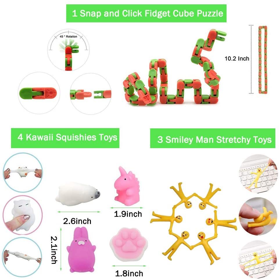 Fidget Slider Métal Anti-stress - 2 Pièces, Jouet Sensoriel Pour TDAH, Anxiété, Cadeaux Adulte