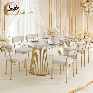 Mesa de Comedor Ecológica de Acero Inoxidable Dorado para Eventos - Product Image 2