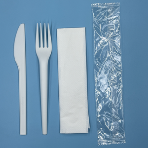 Clear China Handle Paper Spoons <span class=keywords><strong>AYD</strong></span> 24PCs Camping Fama Packaging 44PCs Con Duty huevo Cuchara de plástico y tenedor en embalaje de papel - Product Image 5