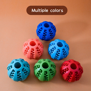 Jouet <span class=keywords><strong>pour</strong></span> chien, balle en caoutchouc souple durable interactive, jouets à mâcher <span class=keywords><strong>pour</strong></span> chiots et chats, distributeur de nourriture <span class=keywords><strong>pour</strong></span> chien, balle de nettoyage des dents, balle d'entraînement IQ - Product Image 3