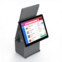 Système de point de vente en libre-service, caisse enregistreuse, écran tactile capacitif double 15,6 pouces, Android tout-en-un, pour magasin de proximité