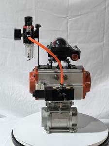 批发1000 WOG 304不锈钢螺纹球阀，带气动执行器，用于水OEM - Product Image 5